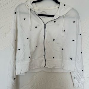 Sundown heart cropped hoodie